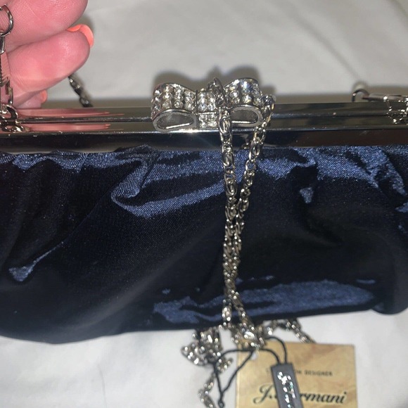 J Furmani Designer Collection Studio Milano Satin Clutch w Rhinestones - - Picture 8 of 9
